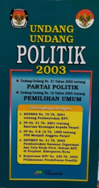Image of UNDANG UNDANG POLITIK 2003