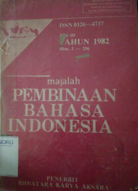 Image of MAJALAH PEMBINAAN BAHASA INDONESIA