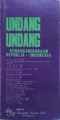 Image of UNDANG-UNDANG KEWARGANEGARAAN REPUBLIK-INDONESIA